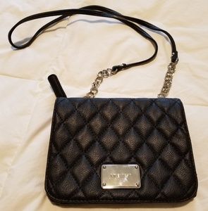 Nine West black leather crossbody